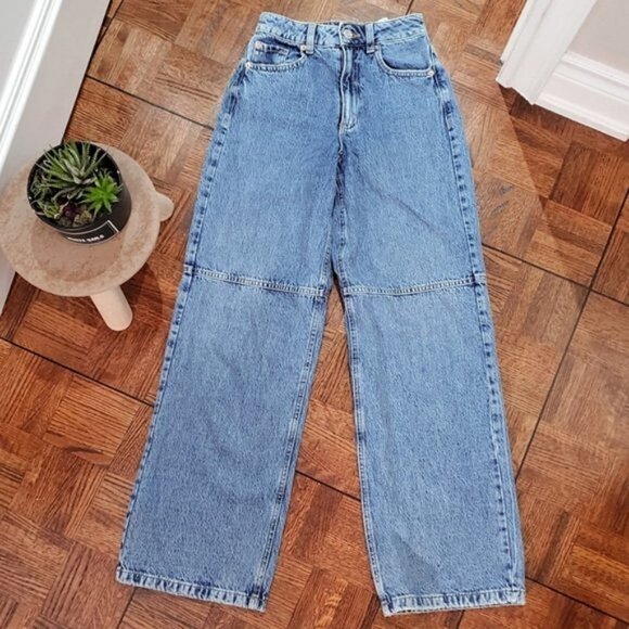 Garage High Rise "Cora" Wide Leg Street Moto Jeans - Picture 6 of 13